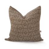 Honeycomb Brown Wool Decorative Accent Pillow 20" x 20"