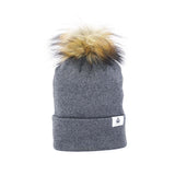 Dark Grey Pom Hat