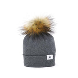 Dark Grey Pom Hat
