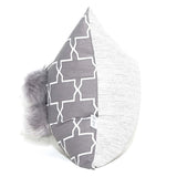 Grey Trellis Signature pom pillows™ 20" x 20"