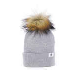 Light Grey Pom Hat