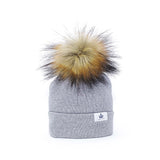 Light Grey Pom Hat