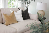 Ivory Stripe Decorative Accent Pillow 20" X 20"