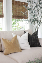 Ivory Stripe Decorative Accent Pillow 20" X 20"