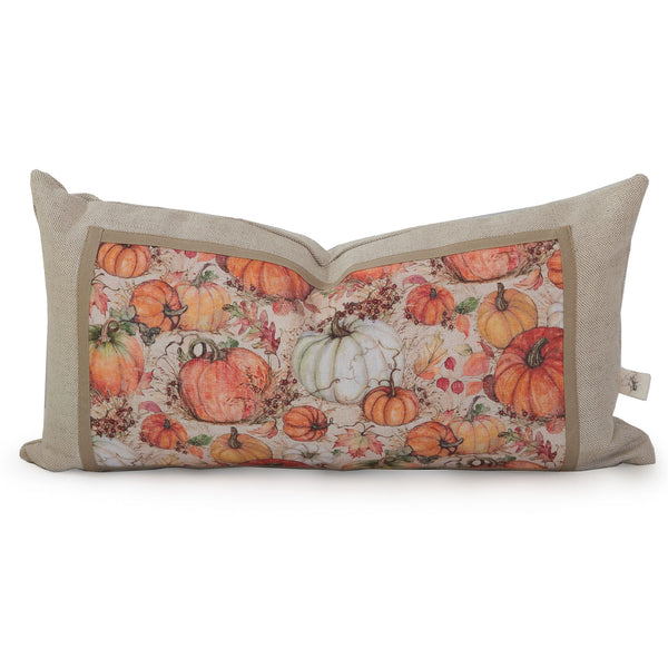 Pumpkin Window Lumbar Pillow, 12” x 22”