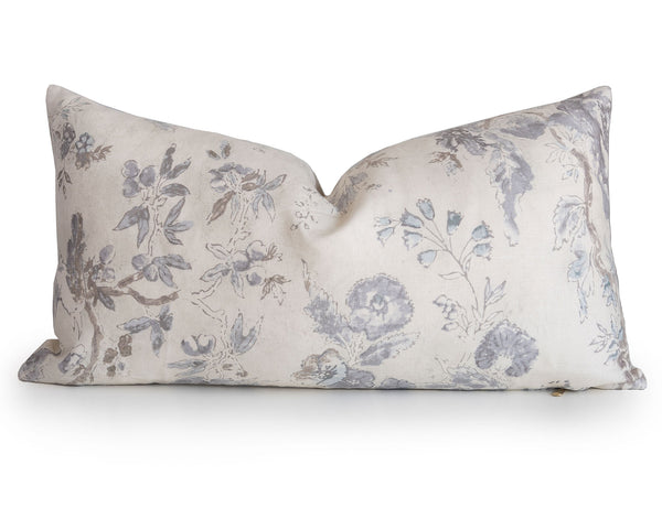 Whimsical Floral Lumbar Pillow 12" x 32"