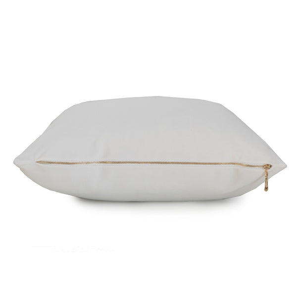 Ivory Velvet Decorative Accent Pillow Cover  20" x 20"