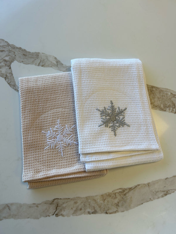 Vintage Snowflake Tea Towels