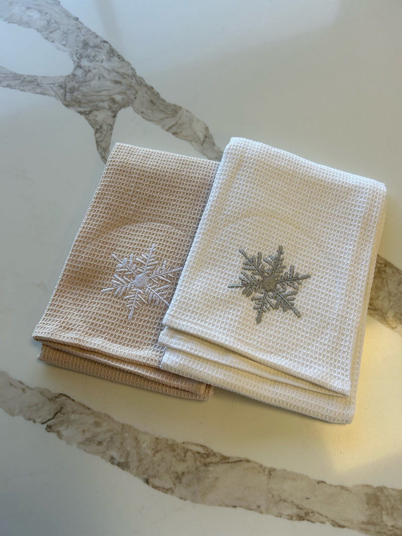 Vintage Snowflake Tea Towels