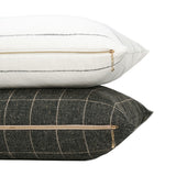 Ivory Stripe Decorative Accent Pillow 20" X 20"