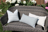 Outdoor Lumbar Pillow in Blue 12"x22"