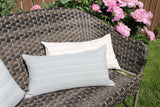 Outdoor Lumbar Pillow in Blue 12"x22"
