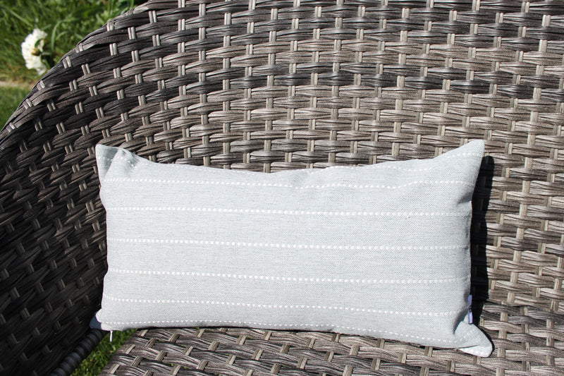 Outdoor Lumbar Pillow in Blue 12"x22"