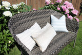 Outdoor Lumbar Pillow in Cream   12" x 22"