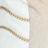 Gold Embroidery Decorative Lumbar Pillow 12" x 22"
