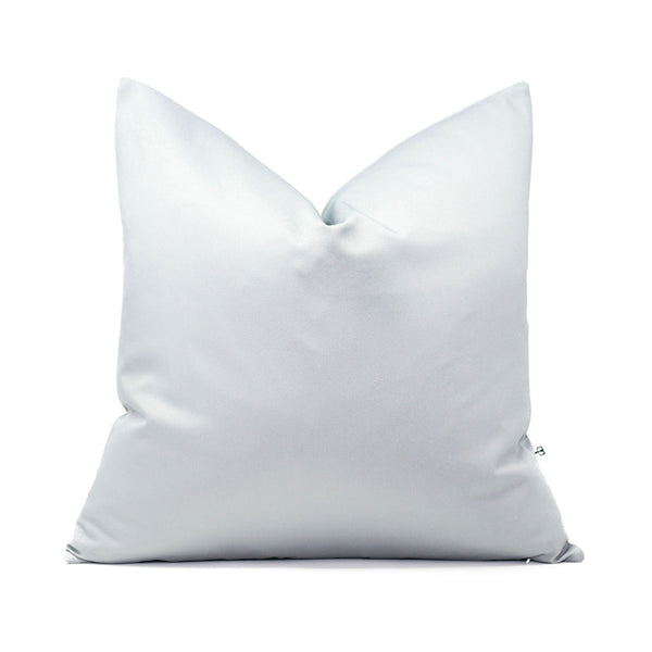 Blue/Grey Cotton & Tweed Decorative Accent Pillow 16" x 16"