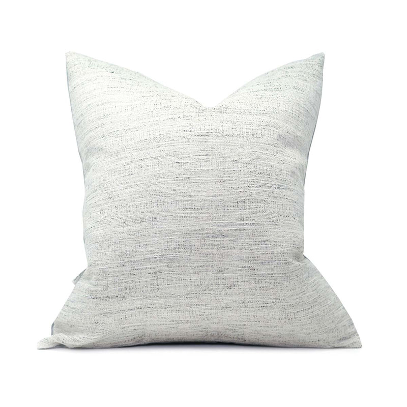 Blue/Grey Cotton & Tweed Decorative Accent Pillow 16" x 16"