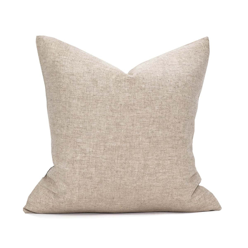 Ivory Plaid Decorative Accent Pillow 16" x 16"