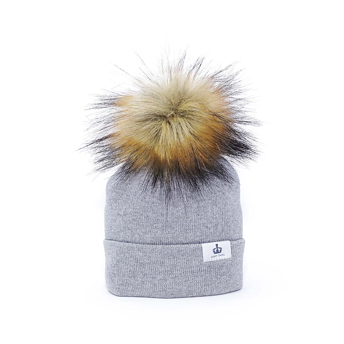 Light Grey Pom Hat – Sovrano Home Décor display picture 1