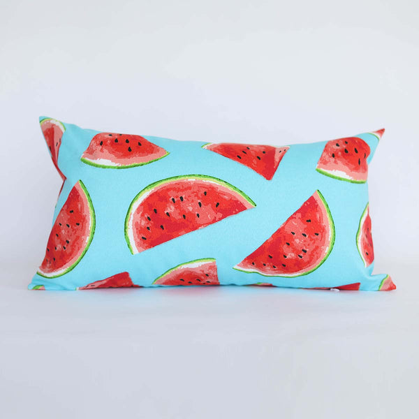 Watermelon Outdoor Lumbar Pillow 12" x 22"