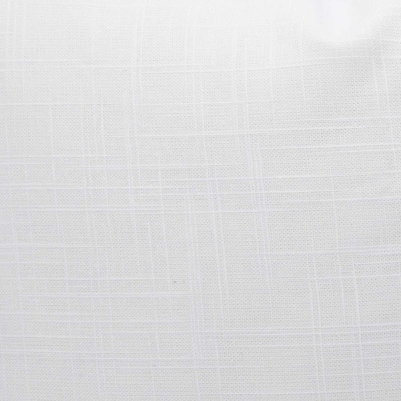 White Linen Fringe Decorative Accent Pillow 20" x 20"